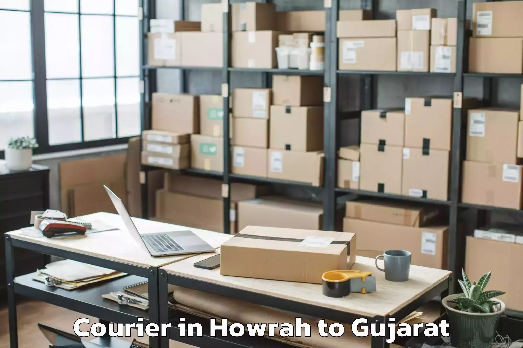 Book Howrah to Gadhada Courier